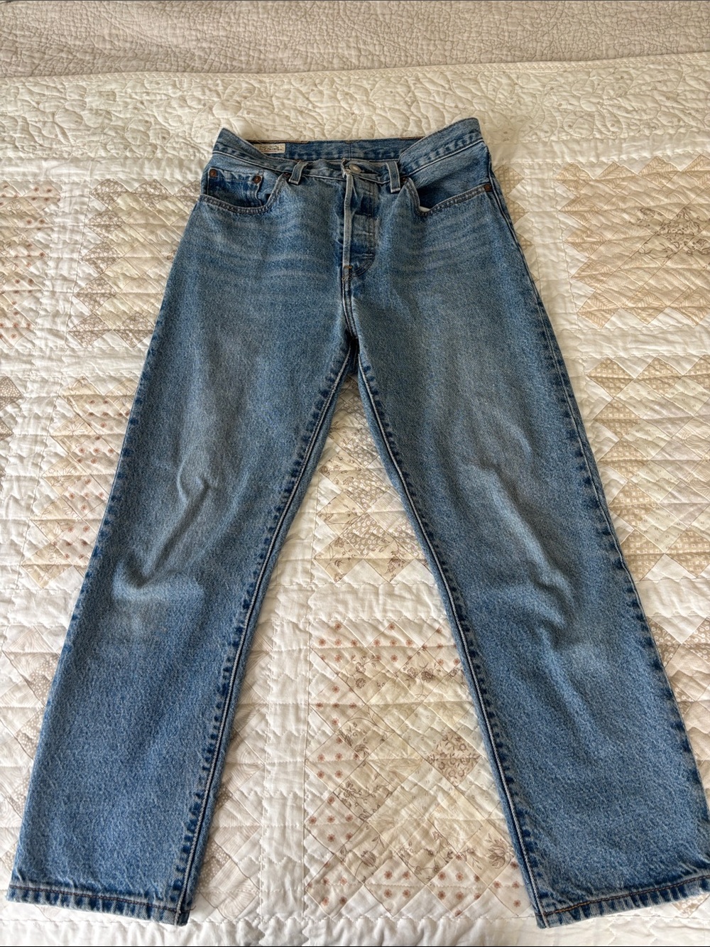 Levi's High-Rise Straight Leg Jeans - Blue